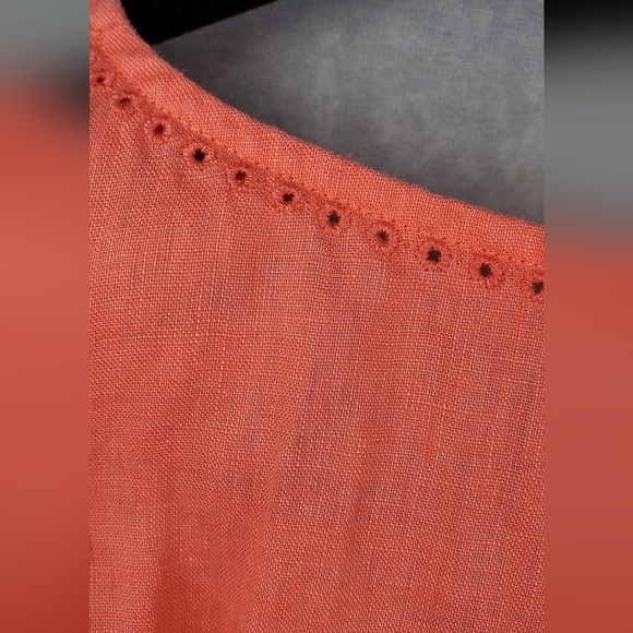 J Jill 100%  Linen Coral Sleevless Shift Summer top size XL - Picture 7 of 12